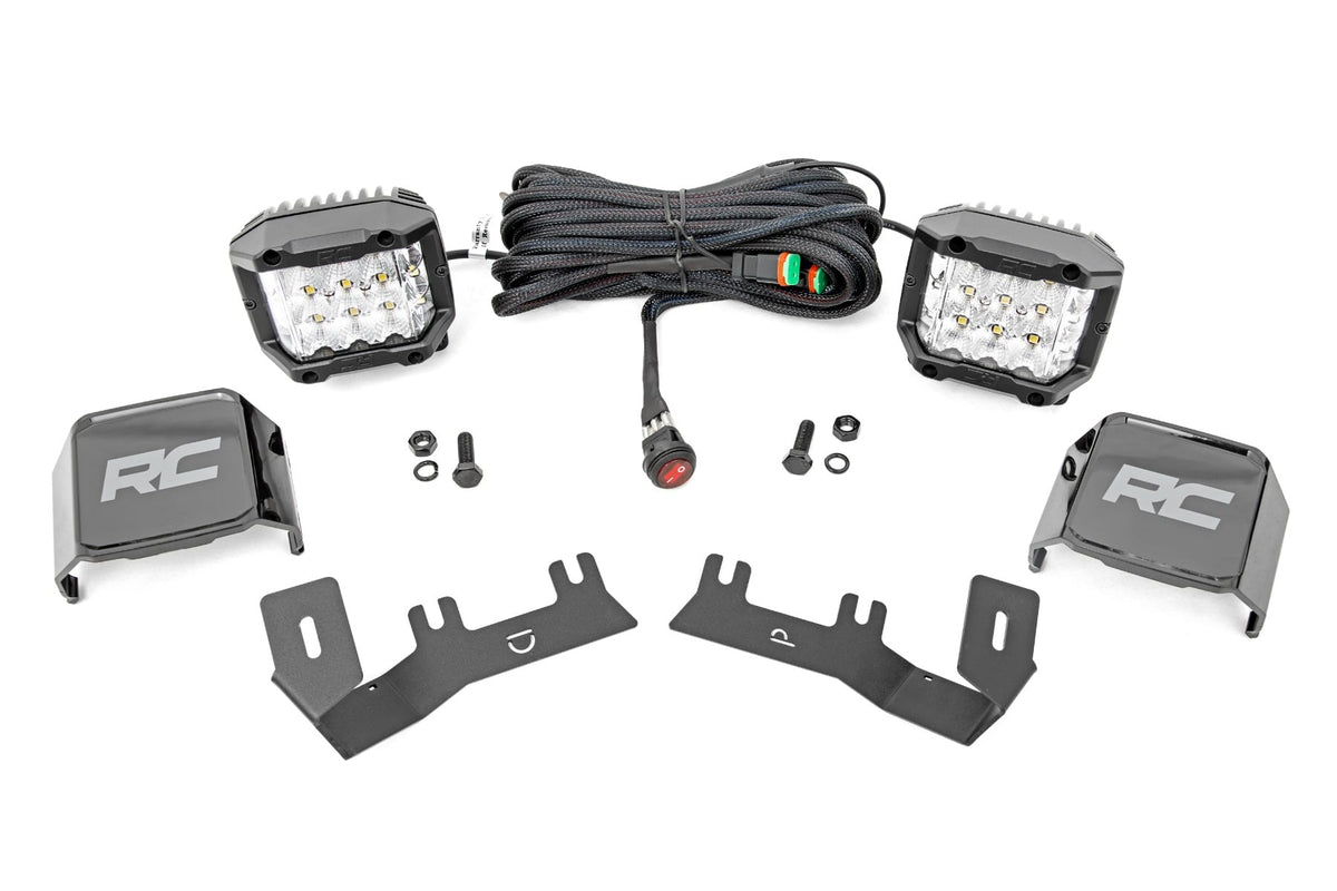 LED Ditch Light Kit | 3in OSRAM Pair | Wide | Chevy/GMC 1500 (14-18 & Classic)