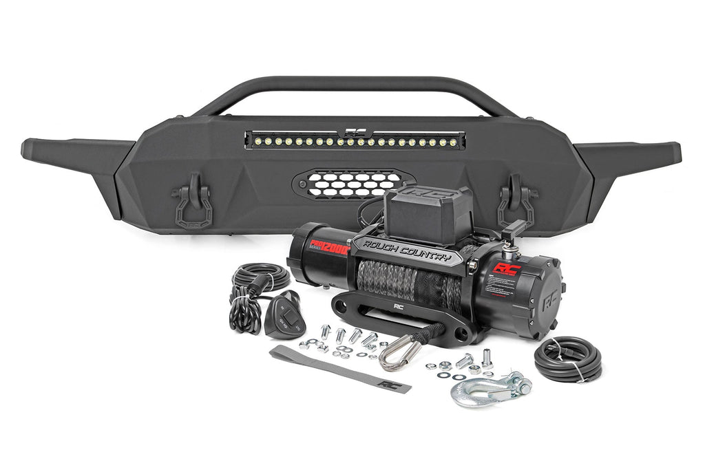Front Bumper | Hybrid | 20" Blk White DRL LED | Toyota Tacoma 2WD/4WD (16-23)