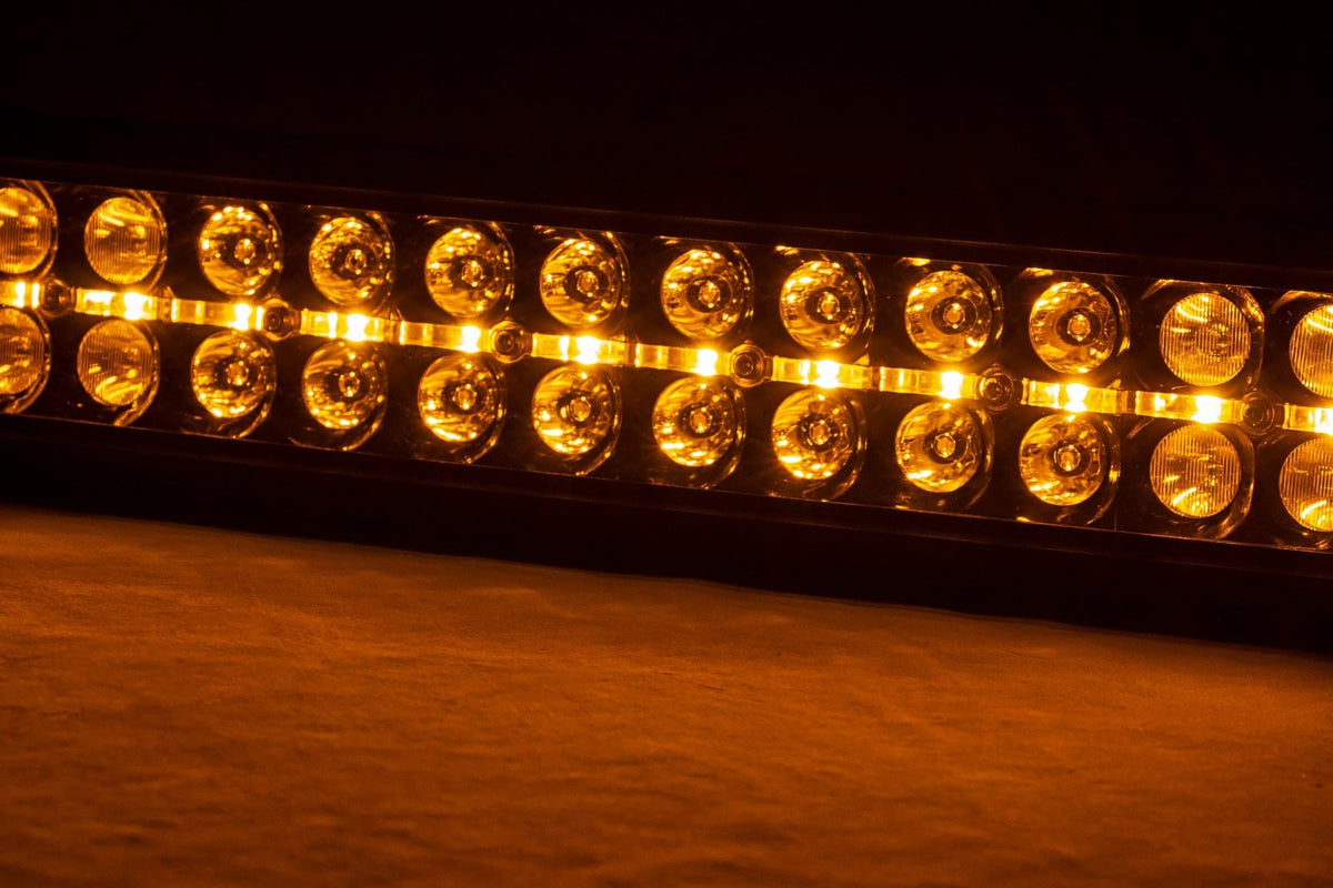 20 Inch Black Series LED Light Bar | Dual Row | Amber DRL