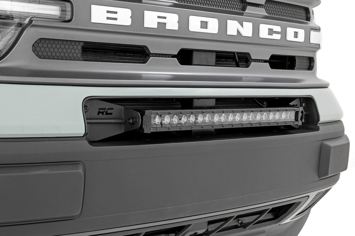 20 Inch Black Series LED Light Bar | Single Row | Cool White DRL