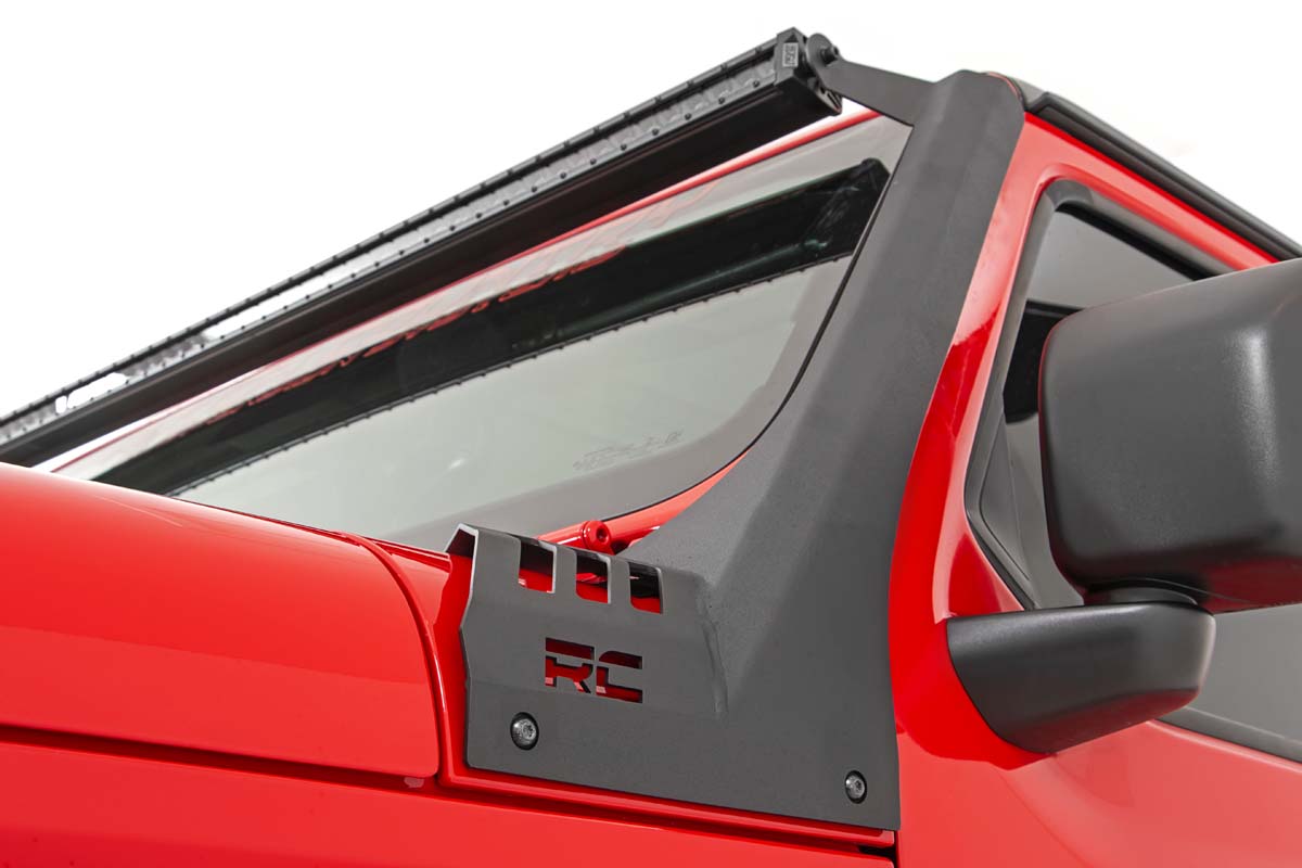 LED Light Kit | Windshield | 50" BLK Dual Row | WHT DRL | Jeep Gladiator JT/Wrangler JL (18-26)
