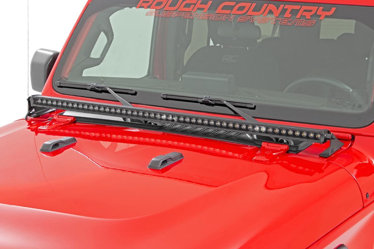 LED Light Kit | Cowl Mount | 50" Spectrum Single Row | Jeep Gladiator JT/Wrangler JL (18-26)